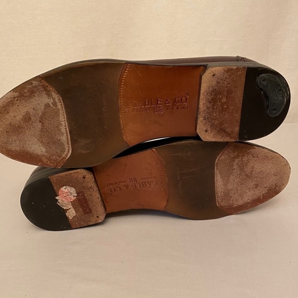 CABLE & CO Tassel Loafers Cordovan Shoes Size 9.5 Made In Italy - Picture 10 of 12